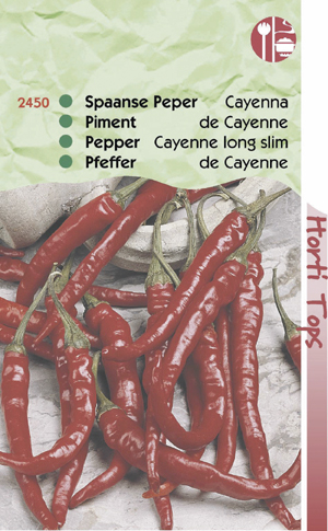 Peper Cayenne Spaanse lange rode 1,35